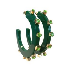 CITY GIRL JEWEL HOOP LARGE- MULTIPLE COLORS