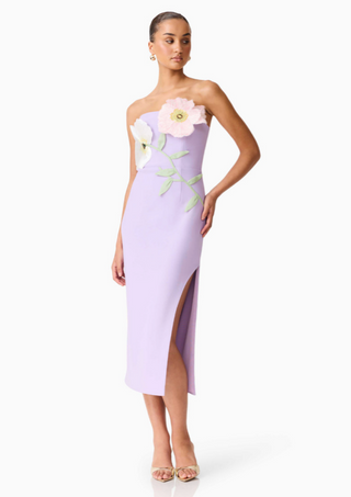 Hope Strapless Midi Dress - Purple - L Hope Strapless Midi Dress - Purple - L