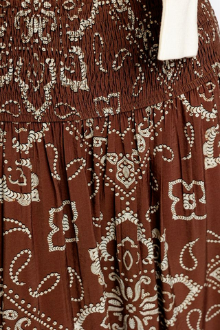 Karlie Bandana Smock Tier Maxi Skirt