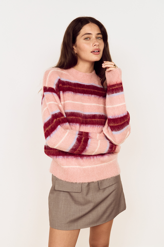 Mink Pink Aspen Brushed Stripe Sweater