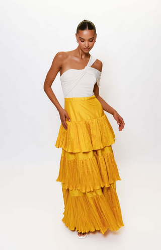 Hutch Rhea Dress / White & Gold