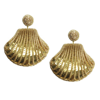 Bhavna Kanakia Gold Sea Shell Earrings
