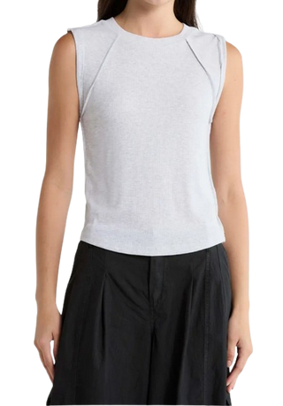 Free People Love My Twist Muscle in White Heather Grey
