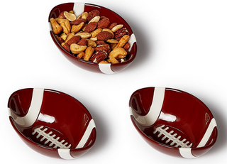 Two's Company Football Tidbit Bowls