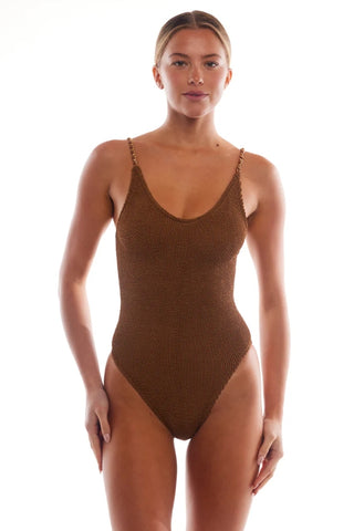 Love & Bikinis Sydney Gold Chains Classic One Piece Swimsuit