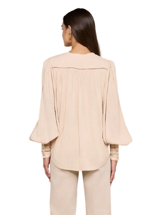 L'Agence Kiera Ladder Trim Blouse