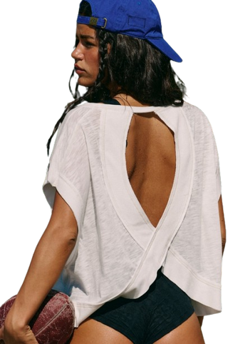 Free People My Time Tee In White
