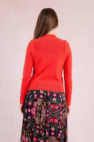 Molly Bracken Thin Sweater with Shoulder Pads