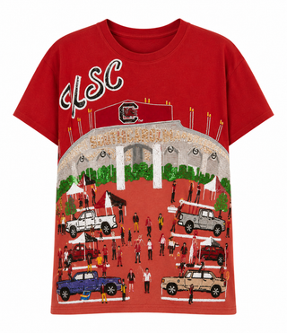 Queen Of Sparkles Licensed S Carolina Stadium Tailgate Party Tee