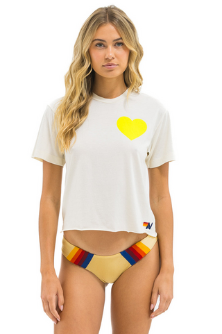 Aviator Nation Heart Print - Boyfriend Tee
