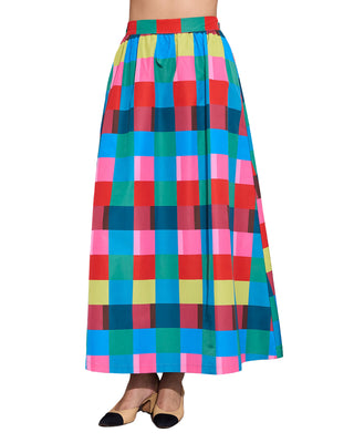 Alden Adair Daphne Skirt in Holiday Check