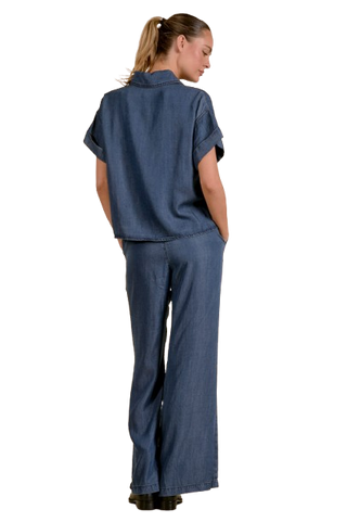 Elan Navy Wash Jumpsuit