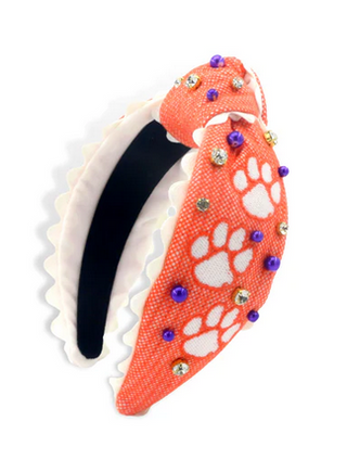 BRIANNA CANNON CHILD SIZE CLEMSON CROSS STITCH HEADBAND