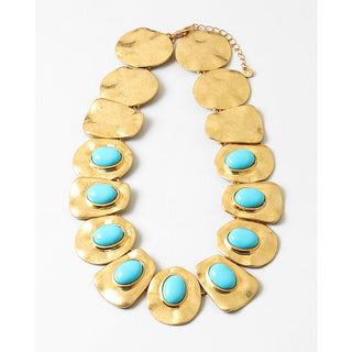 Vintage Gold Turquoise Necklace