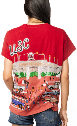 Queen Of Sparkles Licensed S Carolina Stadium Tailgate Party Tee