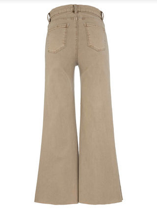 Kut Meg High Rise Fab Ab Wide Leg Raw Hem