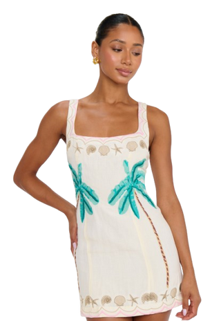 Mumu Steph Mini Dress in Beachfront