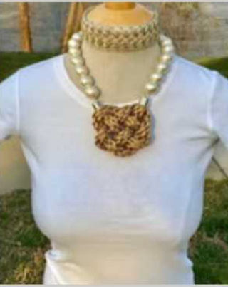 Golden Braid on Cotton Pearls