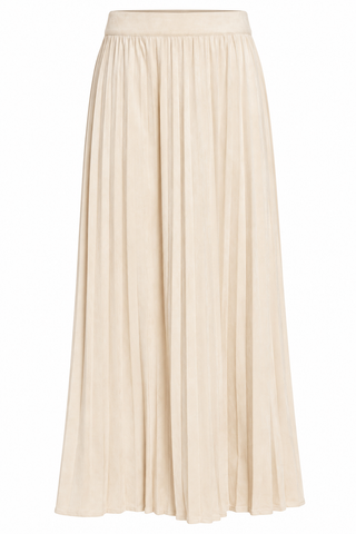 Dolce Cabo Faux Suede Long Pleated Skirt