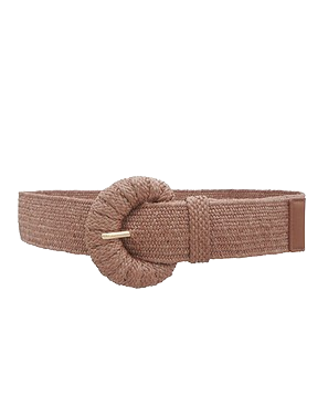MC Wrapped Half Moon Straw Belt Multiple Colors