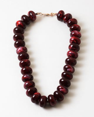 Beaded Burgundy Necklace