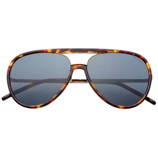 Freyrs Shay Unisex Aviator Sunglasses in Tortoise / Solid Gray