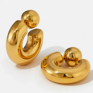 Hoopla Puffy Thea O Hoop Earring