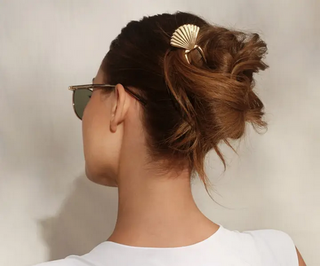Kitsch Metal Clam Shell French Hair Pin - Gold