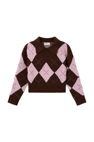 Compania Fantastica Brown And Pink Sweater
