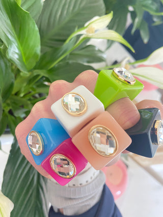 GLITZY GAL RINGS , MULTI