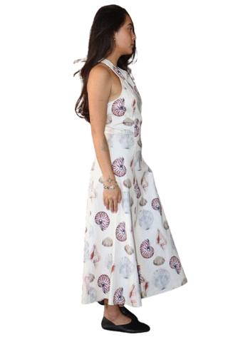 Bailey Rose Sea Shell Print Halter Midi Dress
