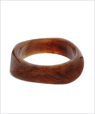 Monkee's Jewelry & ACC Angled Acrylic Bangle Bracelet / Multiple Color Options