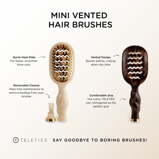 Teleties Mini Vent Brush | Tortoise - Tortoise