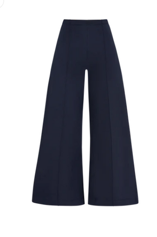 Ripley Rader Ponte Knit Wide Leg Pant: Cropped in Navy