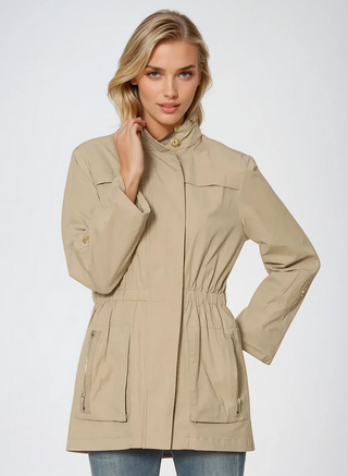 Ciao Milano Tess Rain Jacket in Khaki
