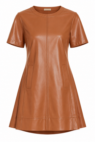 Dolce Cabo Faux Leather Pleat Dress