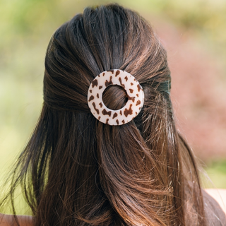 Teleties Blonde Tortoise | Medium | Flat Circle Hair Clip - Blonde Tortoise