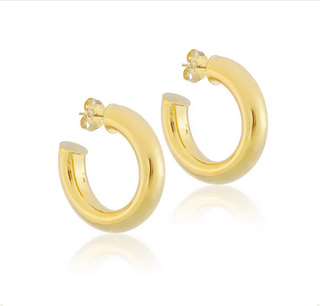 Sheila Fajl Small Chantal Hoops in Shiny Gold