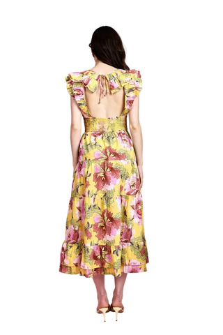 love the label midi dress NWT ANTHROPOLOGIE LOVE THE LABEL PUFF SLEEVED MIDI DRESS IN BLACK