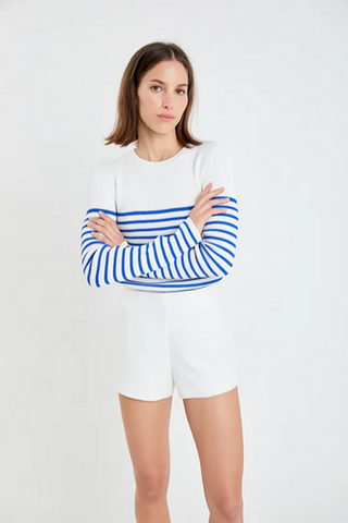 English Factory Stripe Long Sleeve Knit Top