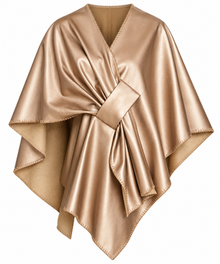 Dolce Cabo Bronze Faux Leather Tonal Whipstitch Wrap