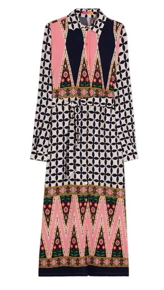 Vilagallo Ethnic Geo Midi Dress