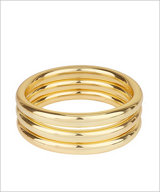Monkee's Jewelry & ACC 3 Row Stackable Metal Bracelet