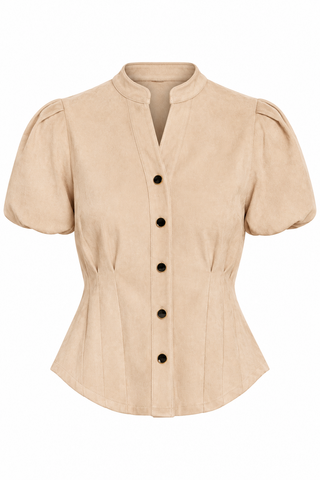 Dolce Cabo Faux Suede Darted Waist Top