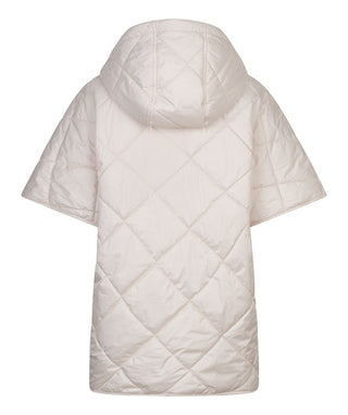 Esqualo Quilted Poncho Jacket in Light Sand