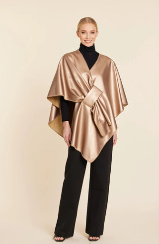 Dolce Cabo Bronze Faux Leather Tonal Whipstitch Wrap