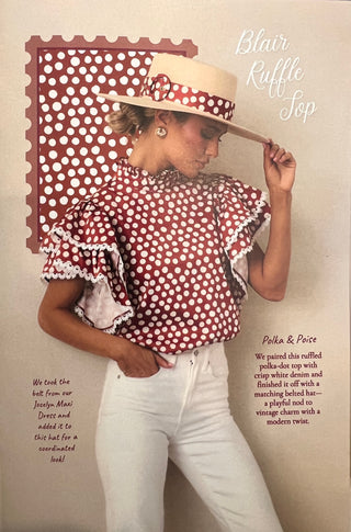 Prosperina Blair Ruffle Top Spot On