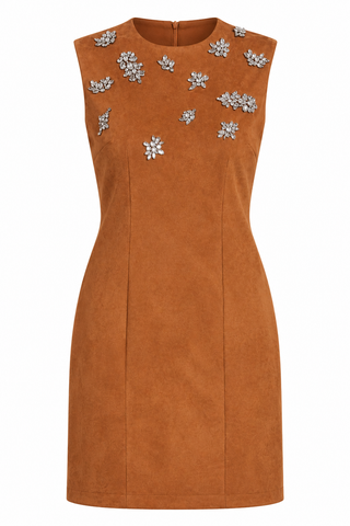 Dolce Cabo Camel Embellished Dress