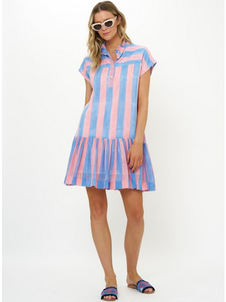 Oliphant Cabana Pink Cap Sleeve Mini