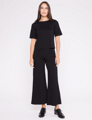 Ripley Radar Ponte Knit Wide Leg Pant : Cropped